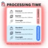 1. PROCESSING TIME - SIZES