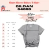 1. T-SHIRT GILDAN 64000 SIZES