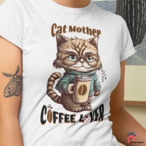 Cat Mother Coffee Lover Light Colors (3) coffee addiction